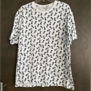 Amazon Essentials White and Black Pineapple Print Tee